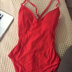Gap V neck red one piece